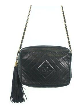 Chanel Diamond Stitch Fringe Shoulder Bag CC Logo Lambskin